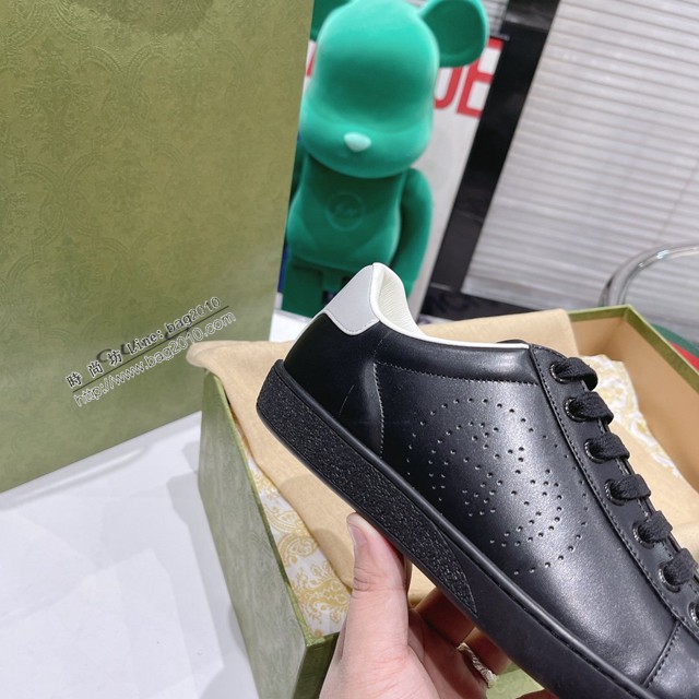gucci頂級原版低幫鞋 古馳萬年經典情侶款小白鞋 男女款休閒板鞋 dx2758